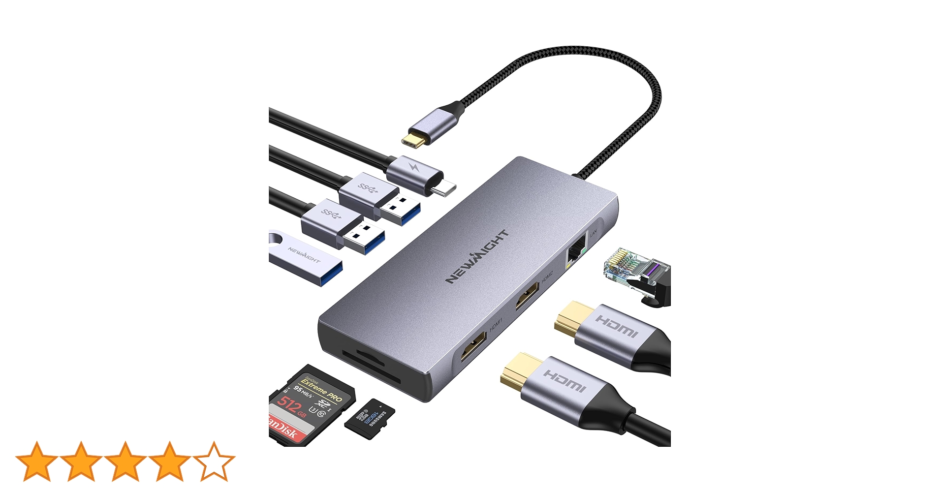 残り一点❗️HOYOKI USB Cハブアダプター 9in1 USB Cアダプタ Amazon | HOYOKI USB Cハブ マルチポートアダプター 9イン1 USB